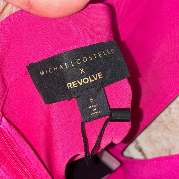 Michael Costello REVOLVE Fena Mini Dress in Fuchsia Size Small NEW - Picture 9 of 10